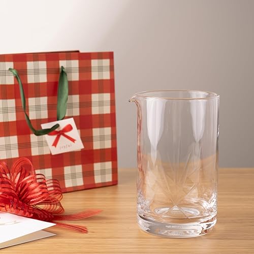 Miniatura 5 de Cork & Mill Vaso mezclador de cóctel  Mezclador de cóctel grande de cristal de 24 onzas para antiguos, manhattans y otras bebidas de whisky agitadas