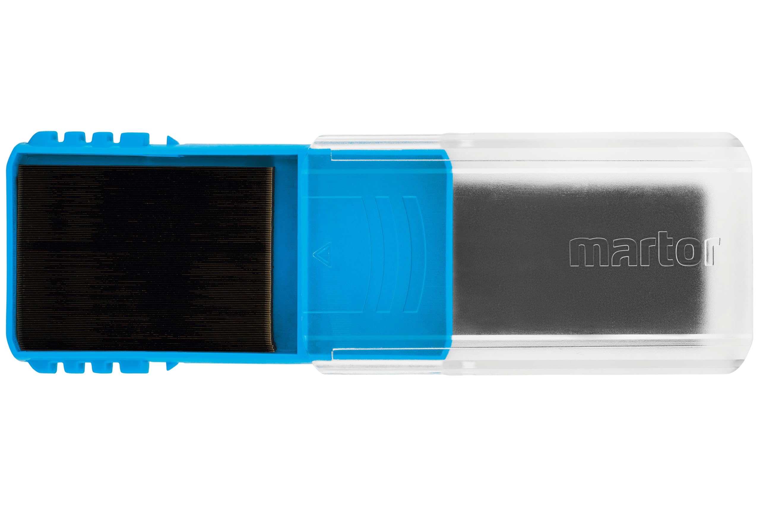 MARTOR 100 x cuchilla inyectora nº 889 - Acero inoxidable con recubrimiento TIN - Puntas redondeadas para mayor seguridad - Afilado de 2 lados - Hoja de recambio | Afilado bilateral, aceite apto para alimentos, puntas redondeadas, acero inoxidable, medici