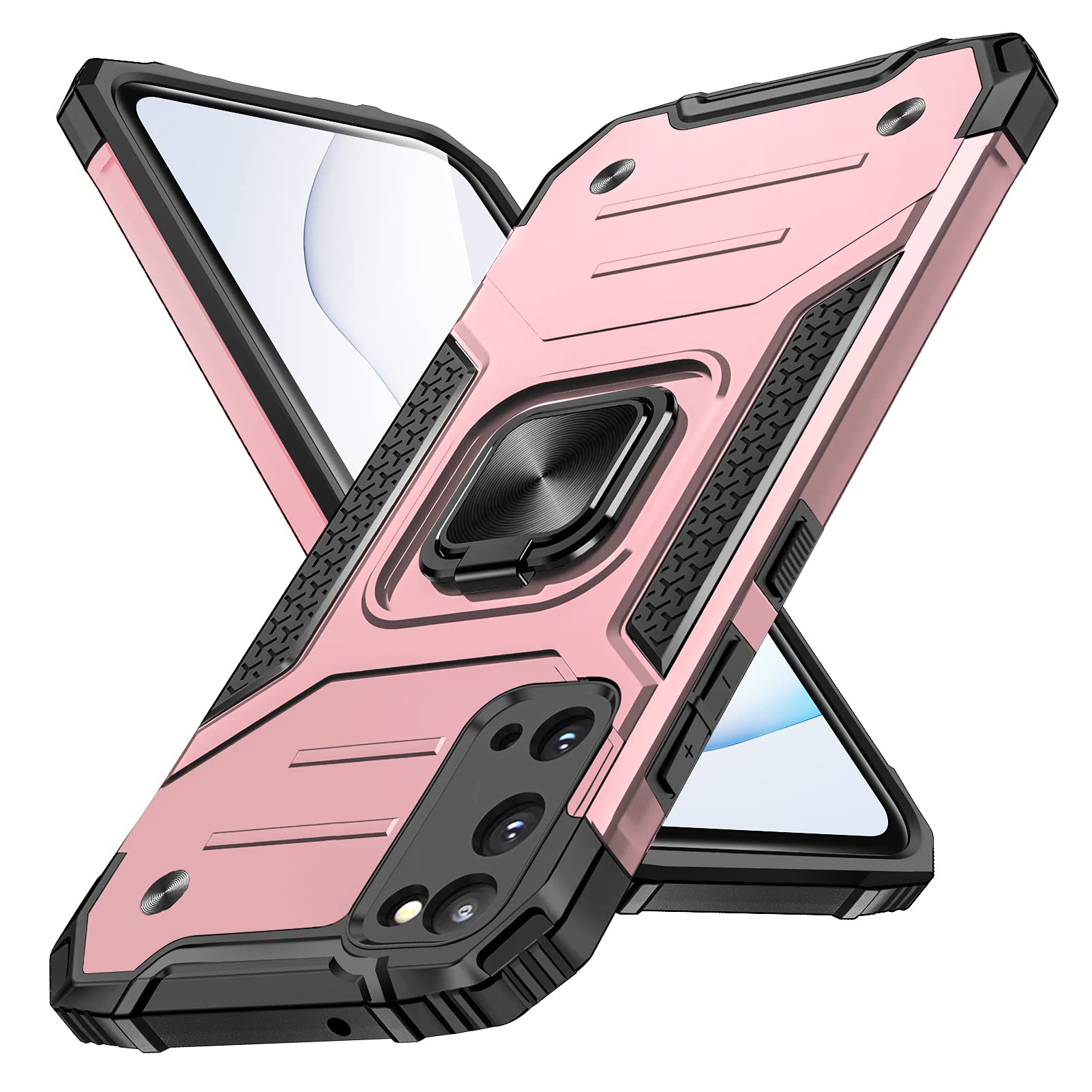 Galaxy S20ケース リング付き 車載ホルダー対応 全面 Galaxy S20 ケース リング 衝撃吸収 耐衝撃 落下防止 米国軍事MIL標準取得 スタンド機能 PC+TPU 二重構造 防塵 薄型 軽量