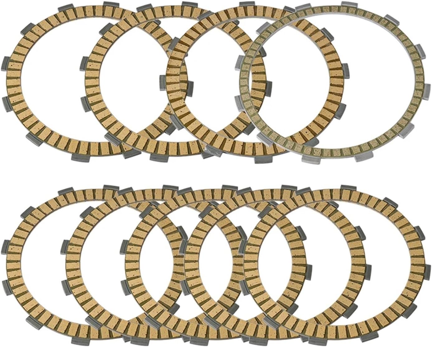 Clutch Friction Disc Plate Kit for SI Boulevard C90, C90T, M90, VL1500, VZ1500 - OEM Replacement 21442-24F00, 21441-24F10, 21441-24F40