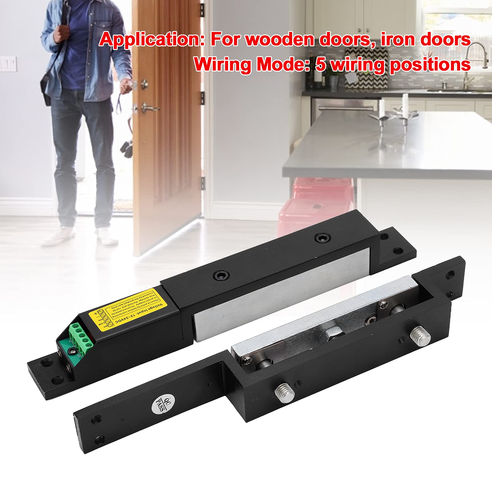 Luocute Serrure Magnétique électrique 2000Ibs, Force de Maintien, Double
