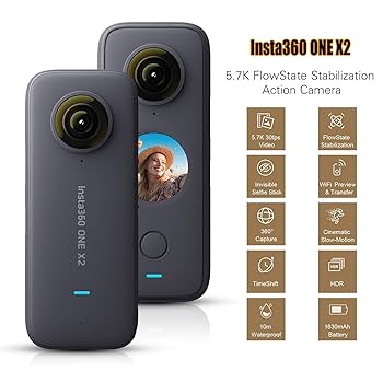 Insta360 ONE X2 アクションカメラ 360度カメラ パノラマ Amazon | ONE X2 360度アクションカメラ Insta-360 FlowState