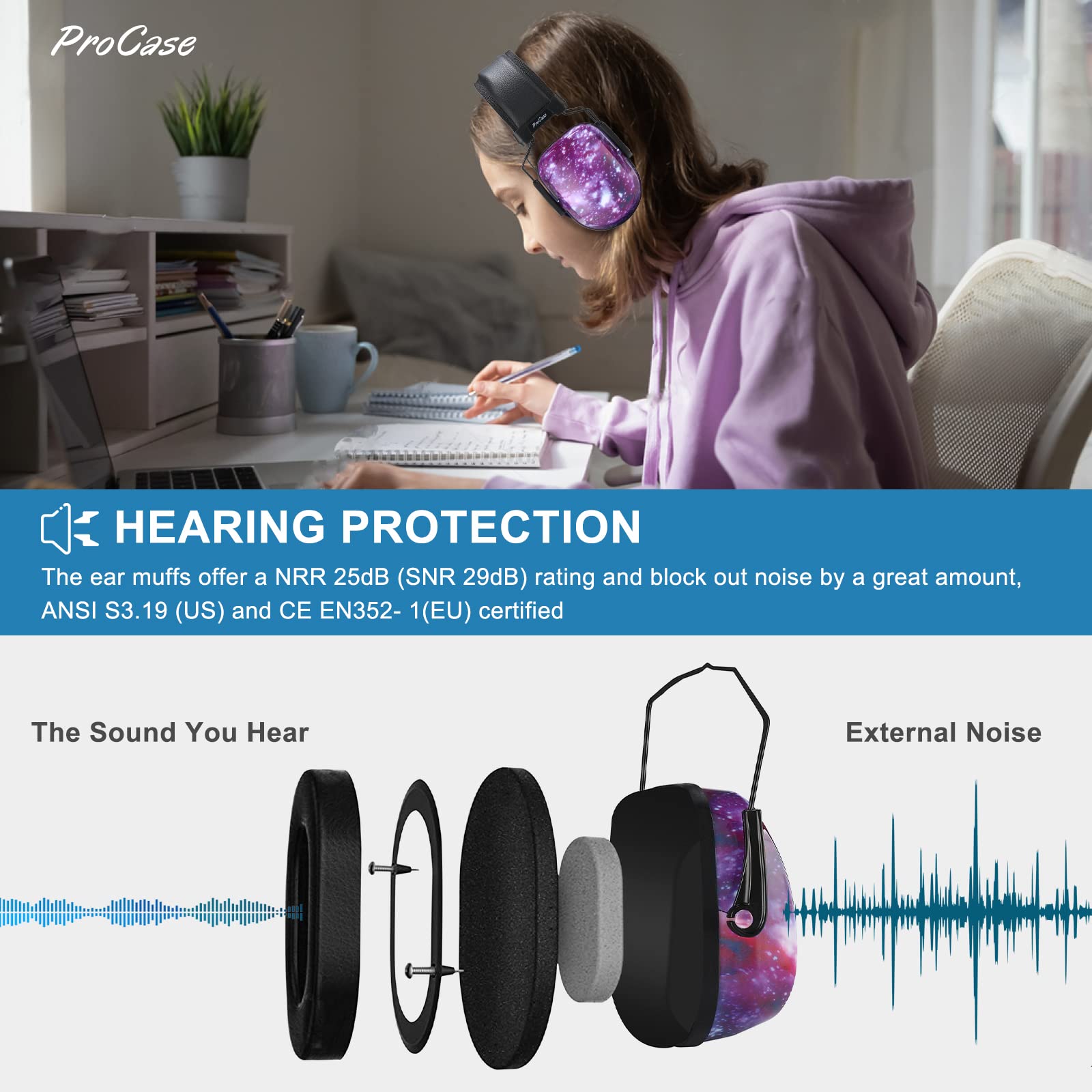 ProCase Ear Defenders Children Autism - Image 3