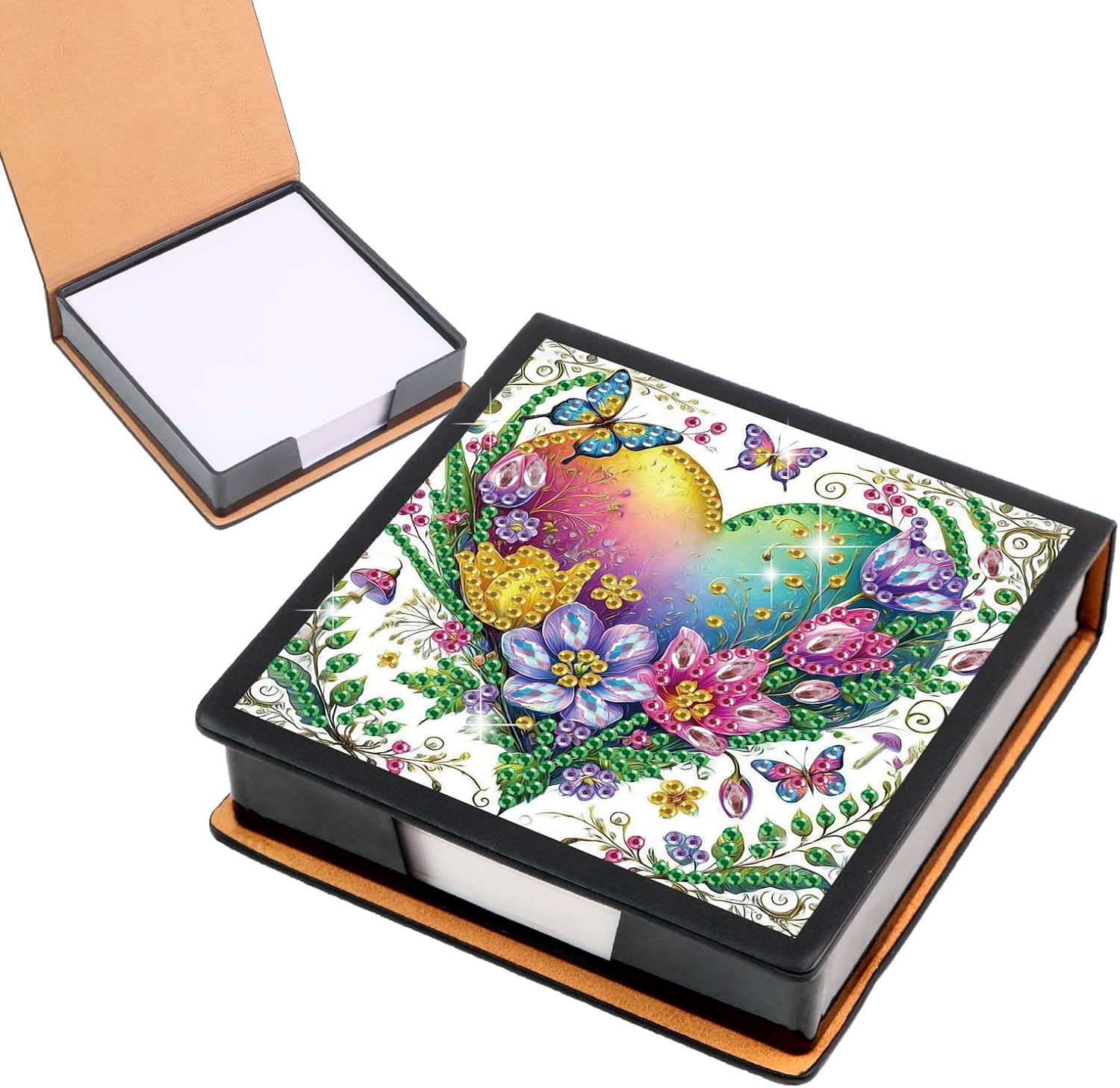 Panda Diamond Painting Kit Note Box,Memo Paper Storage Box Diamond Art,Sticky Note Holder Diamond Art,Diamond Painting Memo Pad For Office Desk. (Panda)