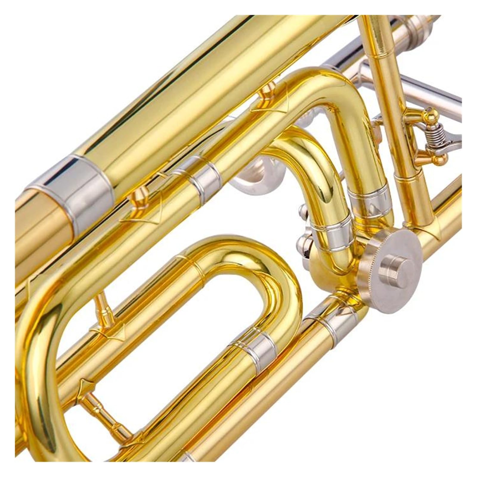Puzon Profesjonalny złoty lakierowany instrument dęty blaszany B dur altowy