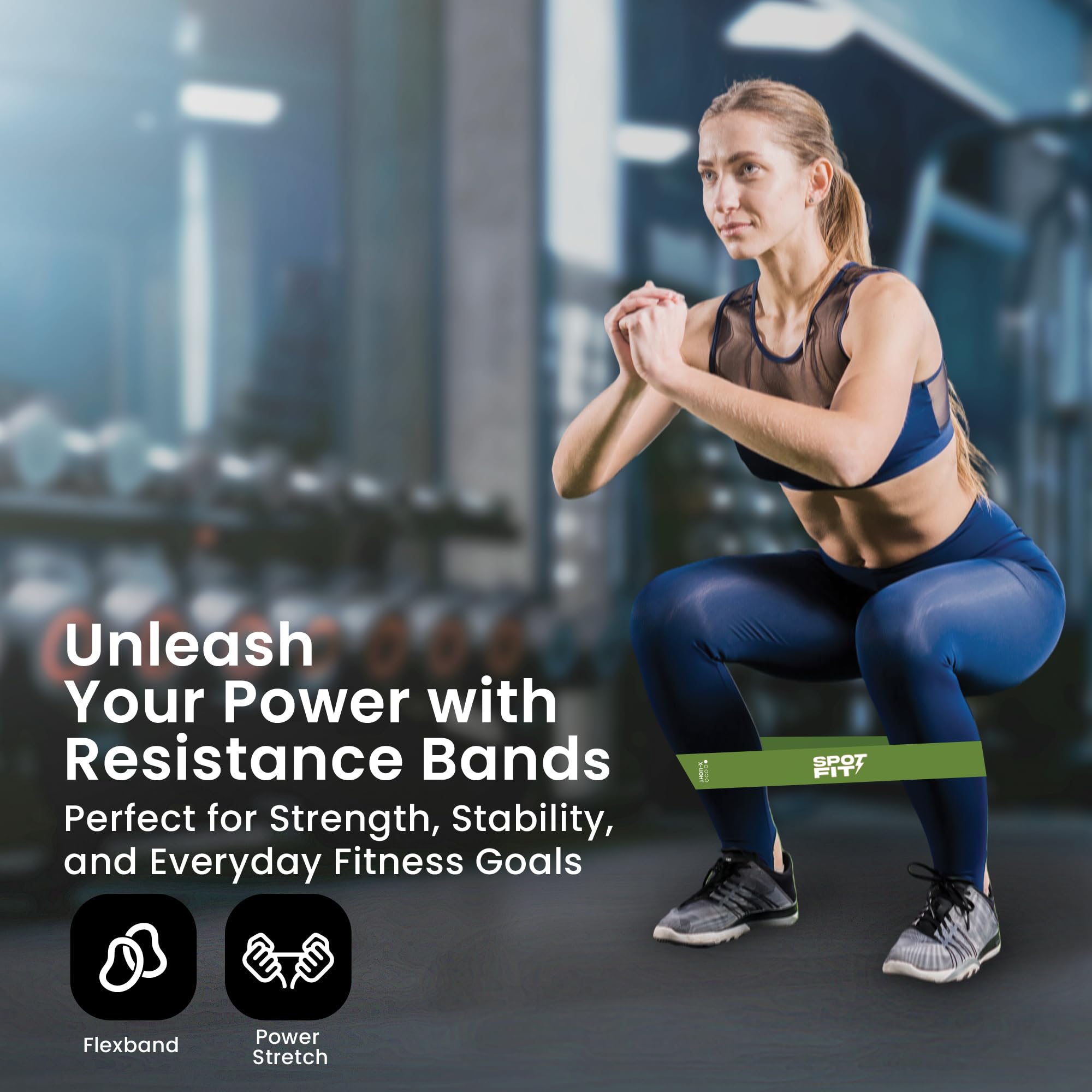 Bandas de resistencia para entrenamiento, bandas de ejercicio para mujeres y hombres, bandas elásticas de látex para yoga, pilates, rehabilitación, fitness y entrenamiento en casa, bandas de