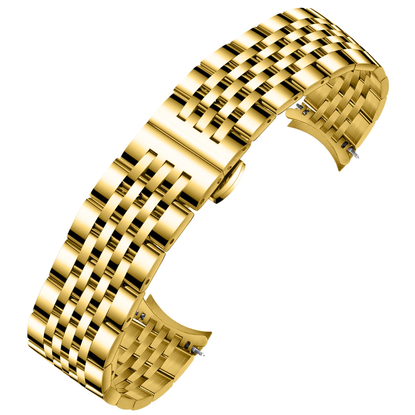 金属製バンド 腕時計 シルバー ゴールド 22mm メタル時計バンド ステンレススチール ジュビリー