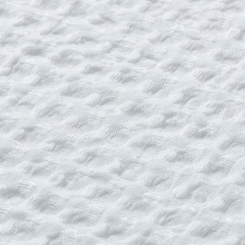 Miniatura 3 de Chezmoi Collection Wilmer - Juego de edredón de 3 piezas con tejido de gofre, suave y acogedor para todas las estaciones, tamaño Queen, color blanco