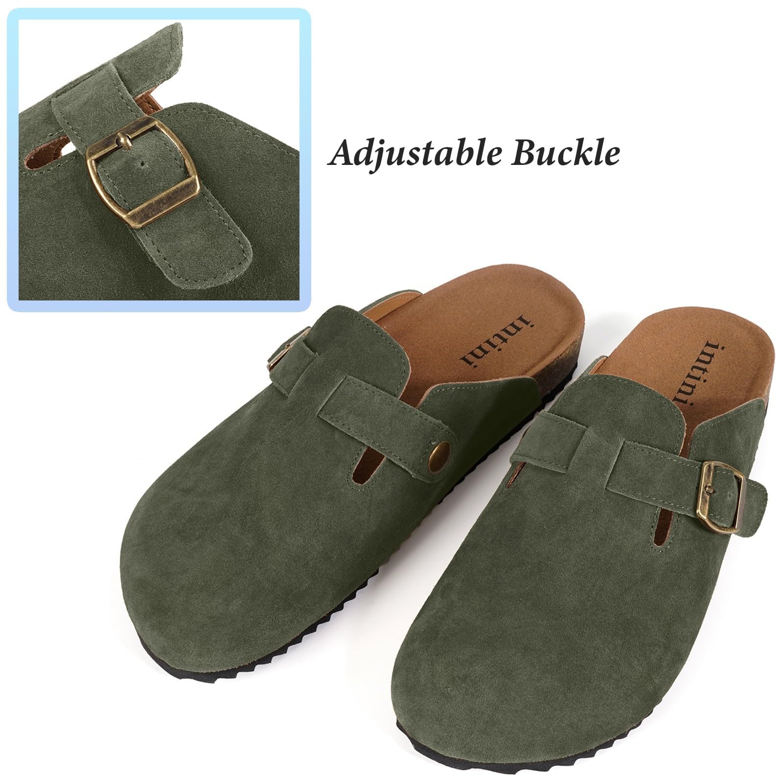 Sabot Donna Ciabatte Uomo Chiuse con Comodo Pantofole in Pelle Scarpe da Giardino Traspirante Sandali Ciabatta 36-46