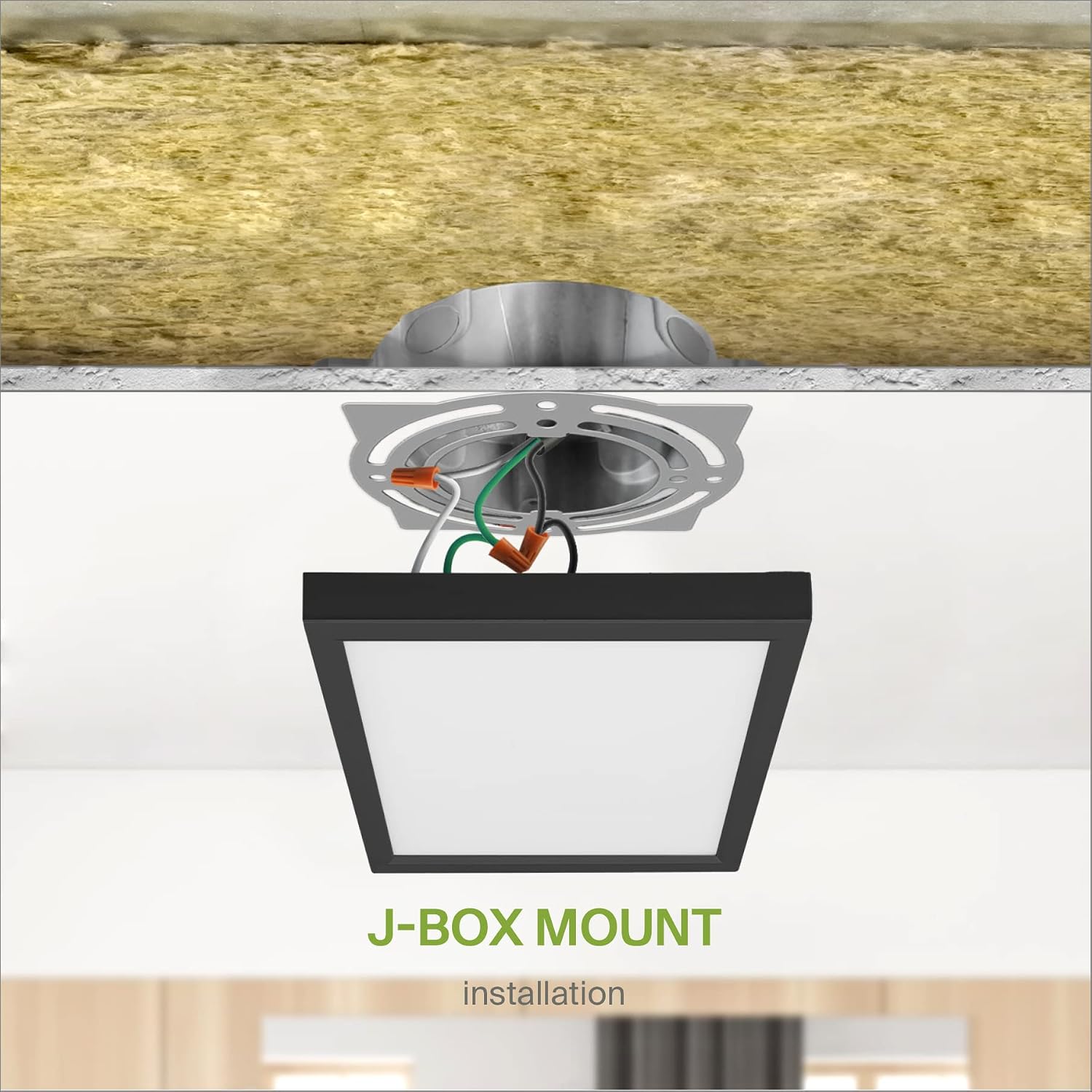 ASD LED 7" Square Flush Mount Light | 15W 1100LM 3000-5000K 120V | 3CCT, Dimmable, Ultra Slim, ETL Listed | Thin Surface Lamp, Bedroom Ceiling Lighting | Black, 12 Pack