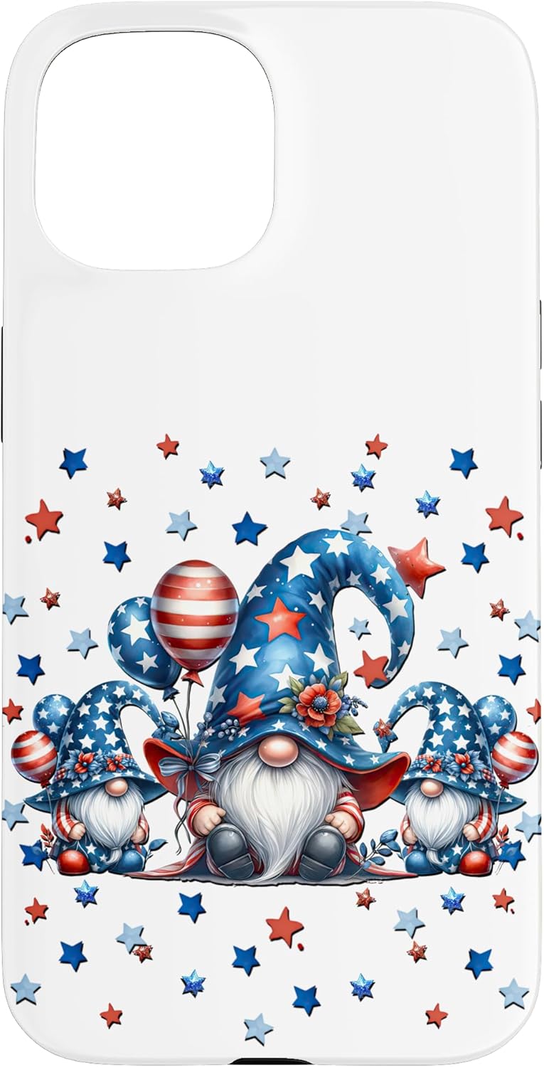 Patriotic Gnomes For Women Men Kids July 4th Memorial Day Case for iPhone XR