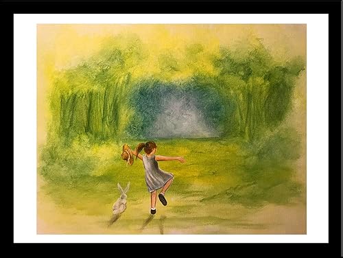 Buyartforless Conejo Aventura enmarcada por Ed Capeau Art Painting Reproducción