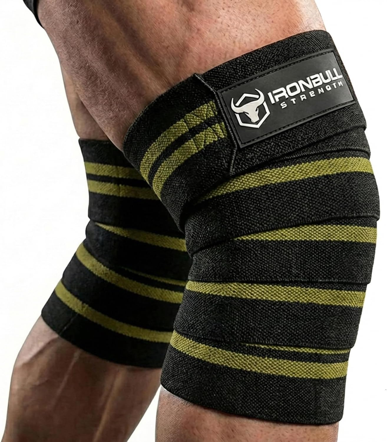 Knee Wraps for Weightlifting - 80" Elastic Knee Straps for Squats and Weight Lifting - Lifting Knee Wraps for Strength & Compression Wrap - Knee Support for Squatting, Powerlifting, Gym