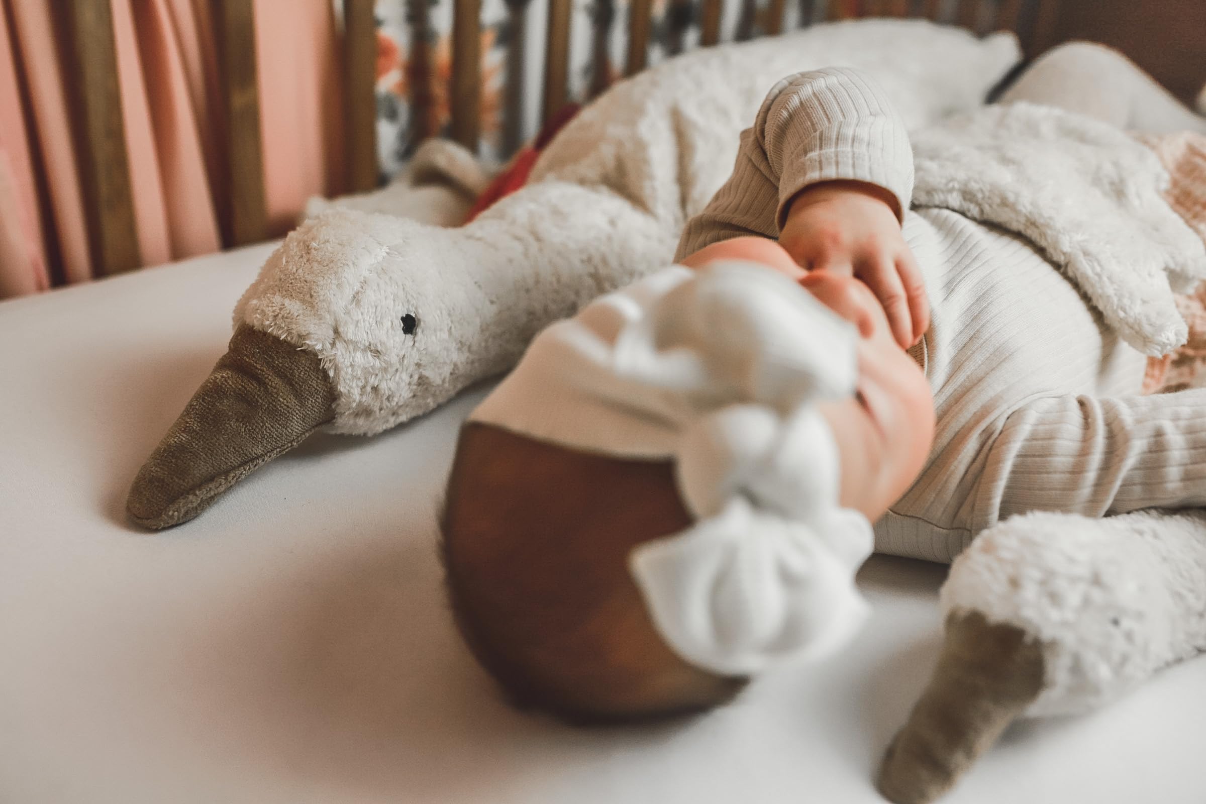 SENGER Tierpuppen Kuscheltier Gans, klein, weiß