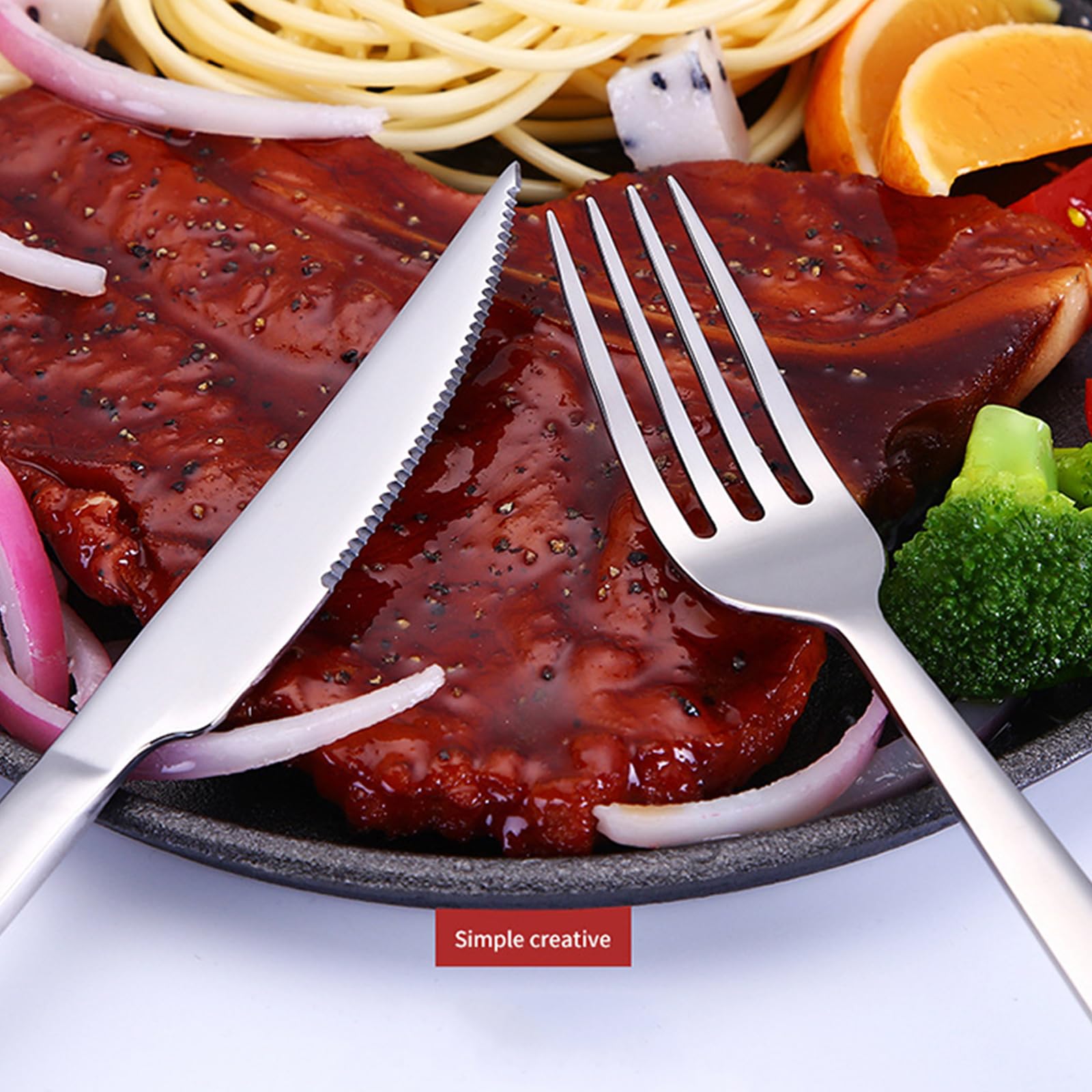 Besteckset Besteck Setaus Edelstahl, Schraubenschlüsselgriff Klassisch Langlebig, Steakmesser, Gabel, Löffel Für Zuhause, Hotel, Restaurant, Party (36pcs)