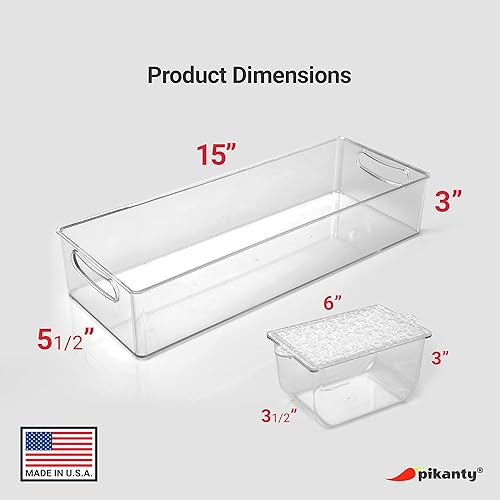 Vista 48 de Pikanty - Recipiente de tocino para refrigerador Almacenamiento de nevera y cárter de delicatessen con pinzas para servir alimentos y placa