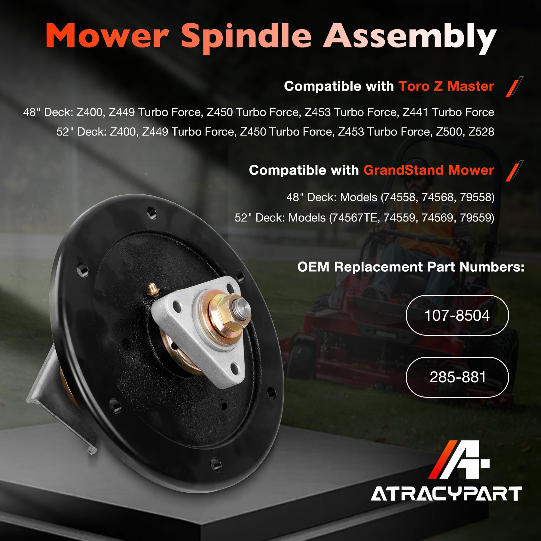 Toro Lawn Mower Deck Parts Spindle Assembly Compatible With Toro