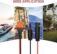 Vista 7 de Cable solar a XT60i de 10 AWG de 2 pies a XT60i 2 10 25 35 50 75 100 pies conector solar a XT60i cable adaptador para estación de energía portátil