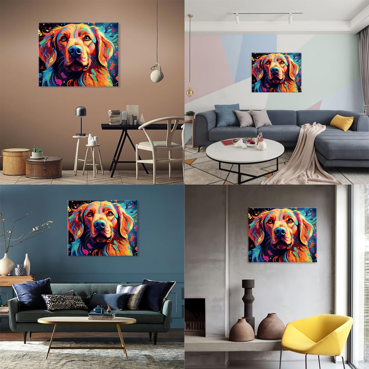 Kit Dipingere Con Numeri Fenice Di Ghiaccio E Fuoco | Tela 40x50cm | Color Acrilici E Pennelli | Per Adulti - Foto 2