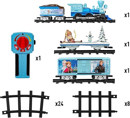 Vista 7 de Lionel Disney Frozen - Set listo para usar, modelo de tren a pila con control remoto