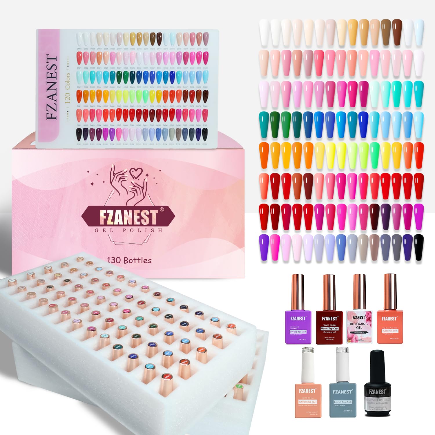 CHANSOM COSMETICS Protection Base 2個セット Amazon.com: FZANEST 130Pcs 15ml Gel Nail Polish Set With Rubber