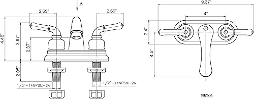 Miniatura 6 de 2001CP3220CP4120CP RV grifo de baño con ducha de mano a juego Combo acabado cromado