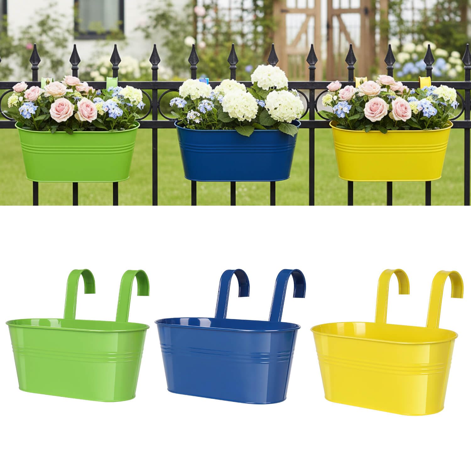 vensovo Metal Railing Planter