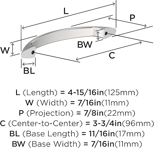 Miniatura 9 de Amerock  Mango de gabinete  Níquel satinado  3 pulgadas (2.992 in) de centro a centro  Patrimonio diario  paquete de 1 unidad  Jaladera de cajón