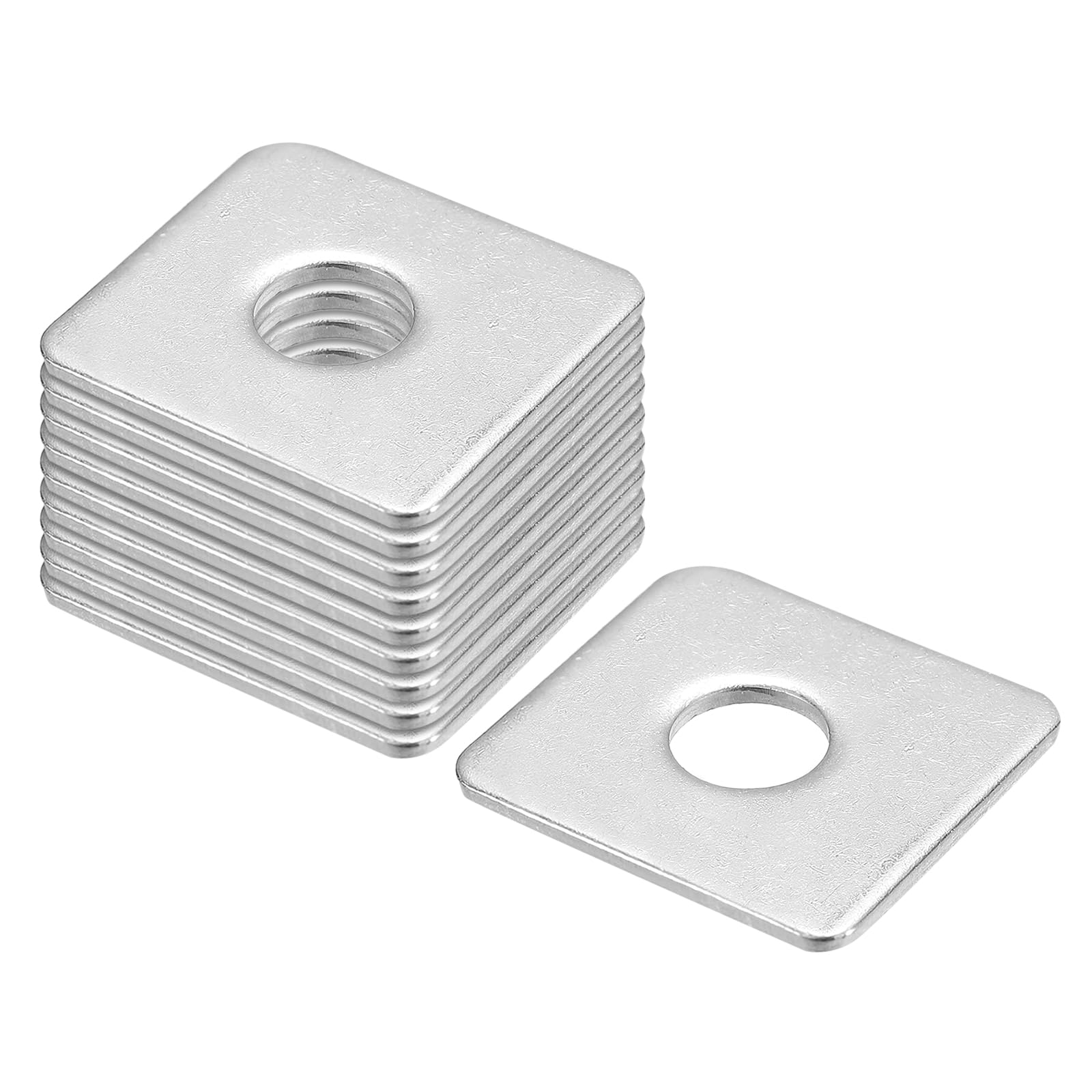sourcing map Quadratische Unterlegscheiben, 304 Edelstahl, M10 x 30 x 30 x 2 mm, 30 Stück