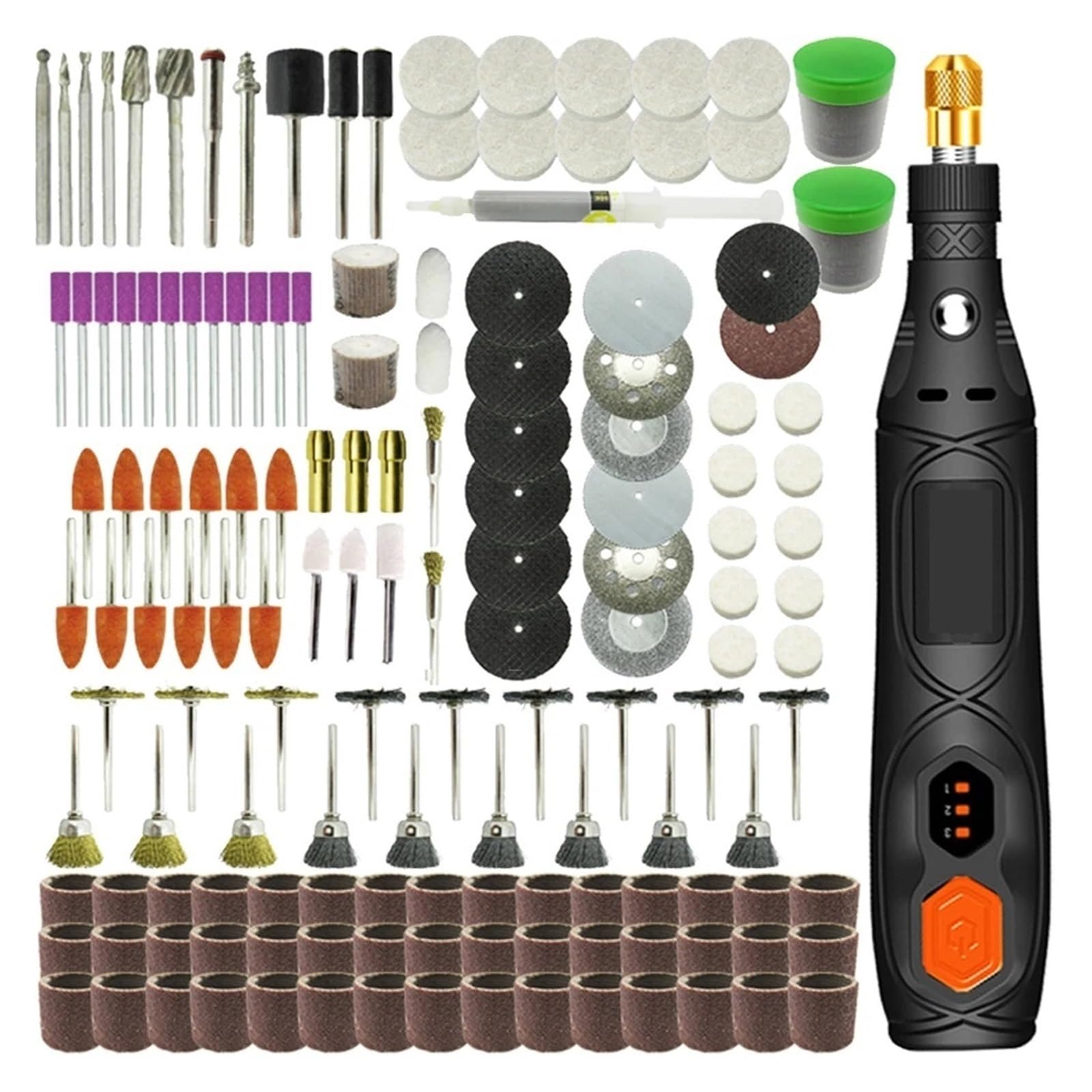 Trapano a batteria Utensile rotante for la lavorazione del legno Incisione fai-da-te for incisore Trapano wireless Mini trapano elettrico smerigliatrice con strumenti Lucidatura, Incisione(Drill Kit2)
