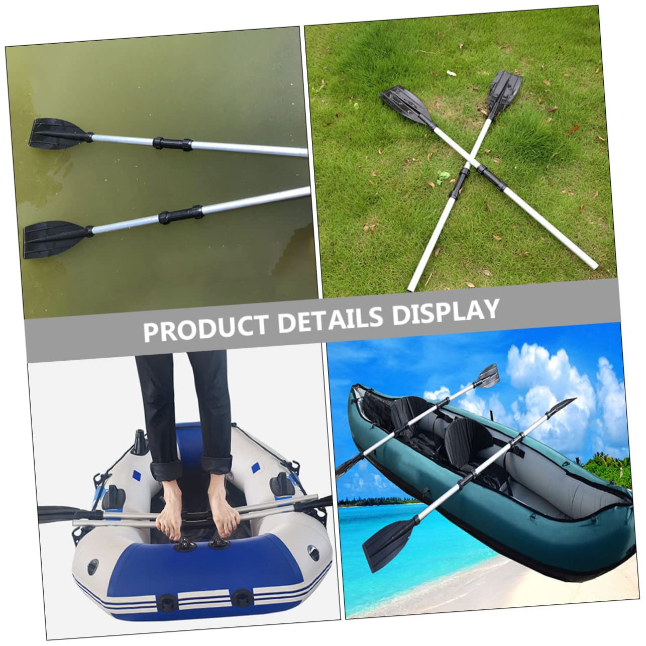 BESTonZON 2stücke Kajakpaddel Mit Aluminium-Schaft Schwimmpaddel Für Boote Verstellbare Leicht Und Robust Geeignet Für Kanu Und Kajak