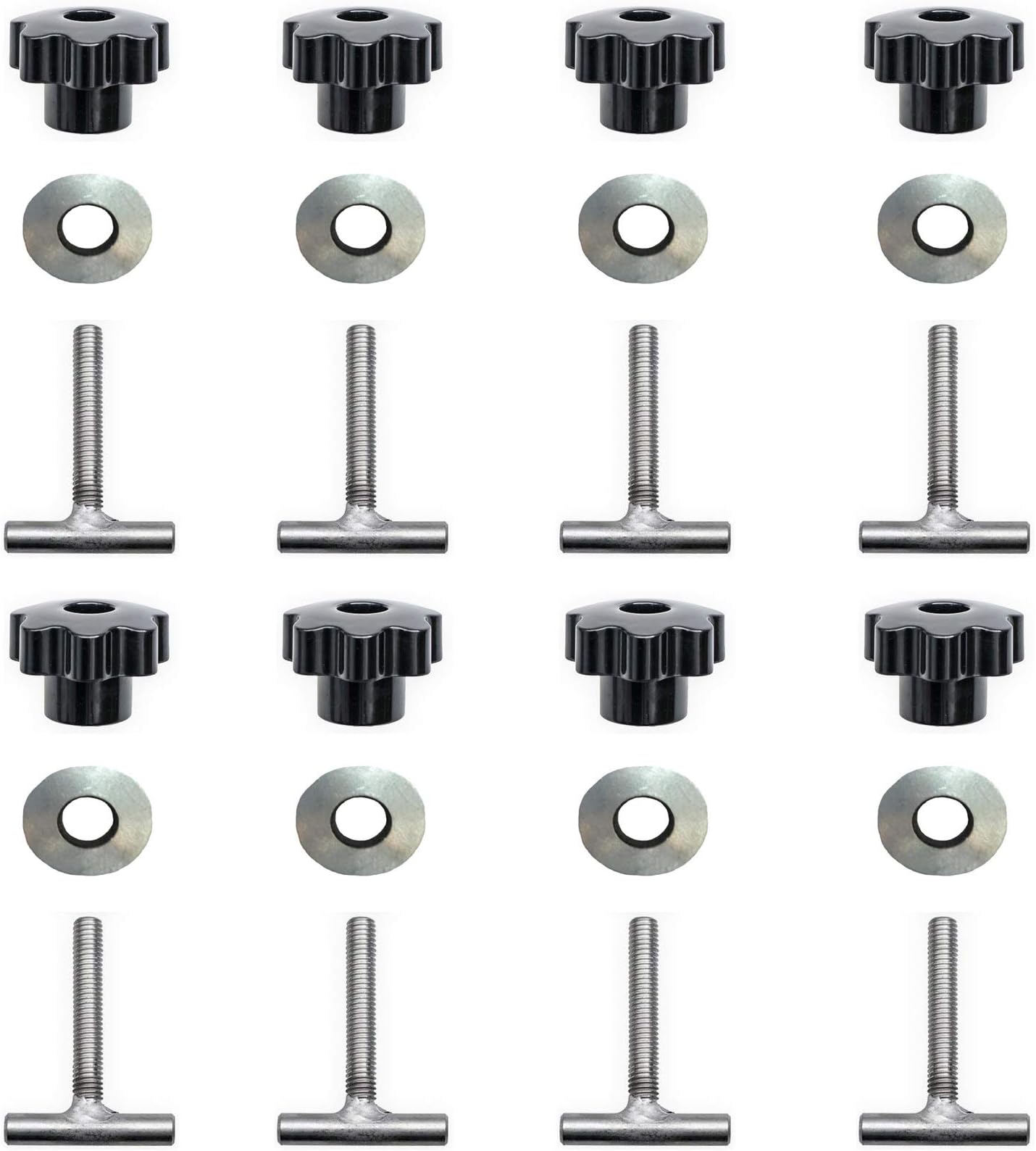 TwowindsLoad Securing Screws Interior Guide Rail Anchor Fixing Screws for Fridge, Potty, Compatible with VW T5 T6 Multivan Transporter California 7h5883189e, 7h5883084c (8 lots)