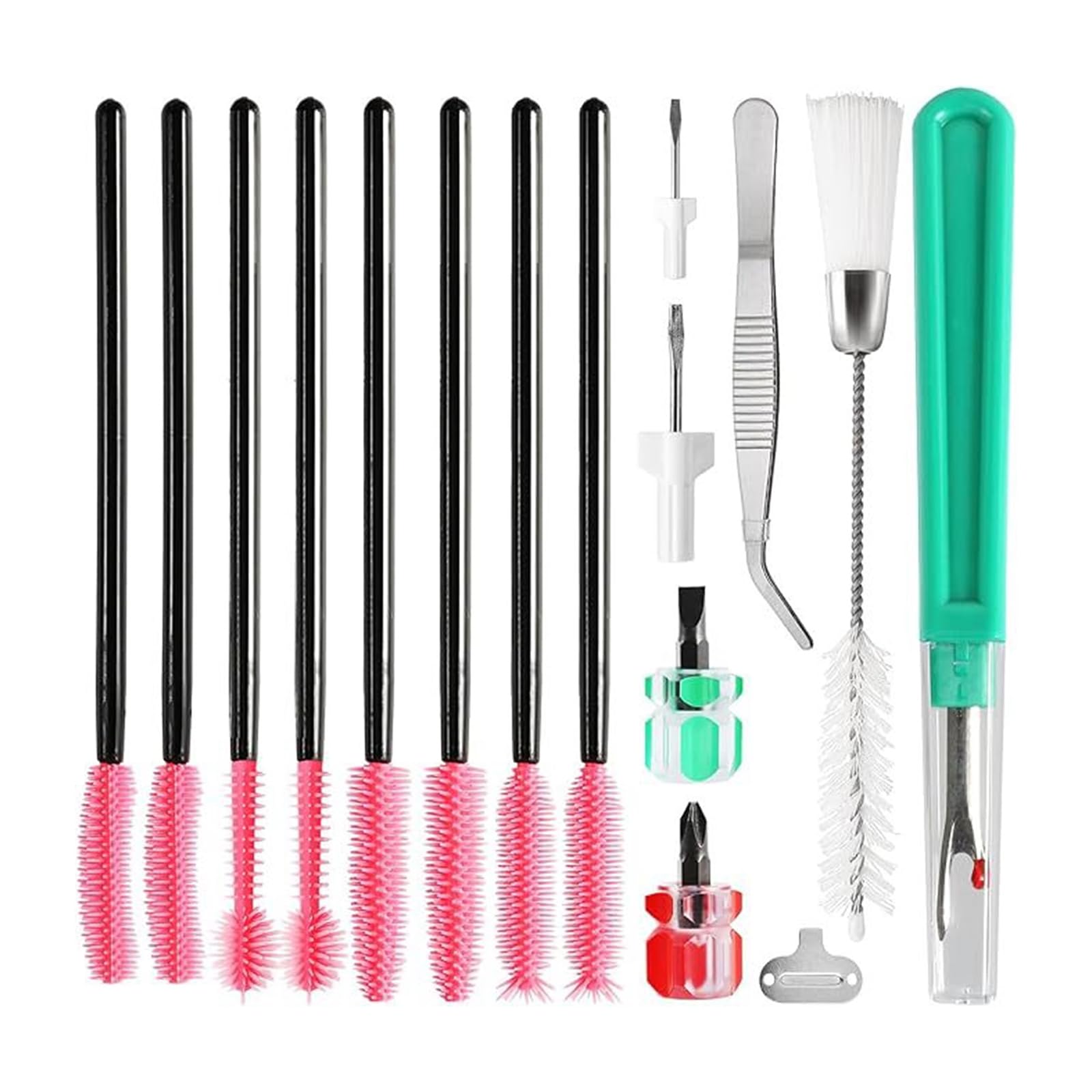 16Pcs Sewing Machine for Machine Repair with Tweezer Double/Single Headed Brush Screwdrivers Seam Unpicker Lint Brush