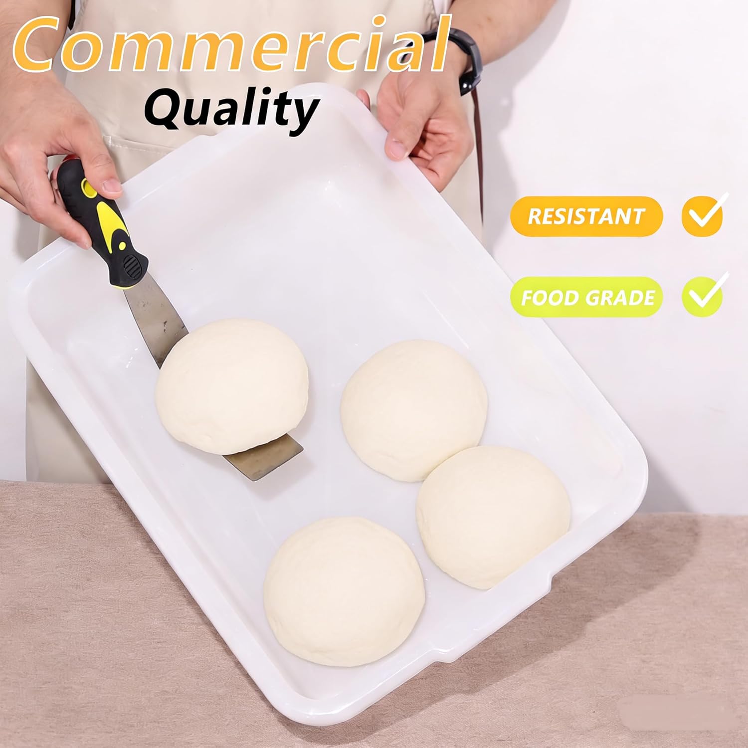 Pack of 3 Pizza Dough Proofing Box, Bread Proofing Box and Dough Container with Cover, BPA Free