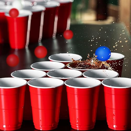 Miniatura 7 de Paquete de 100 pelotas de tenis de mesa, bolas de plástico multicolor de 1.575 pulgadas, bolas de cerveza de 1.575 pulgadas, bolas pequeñas a