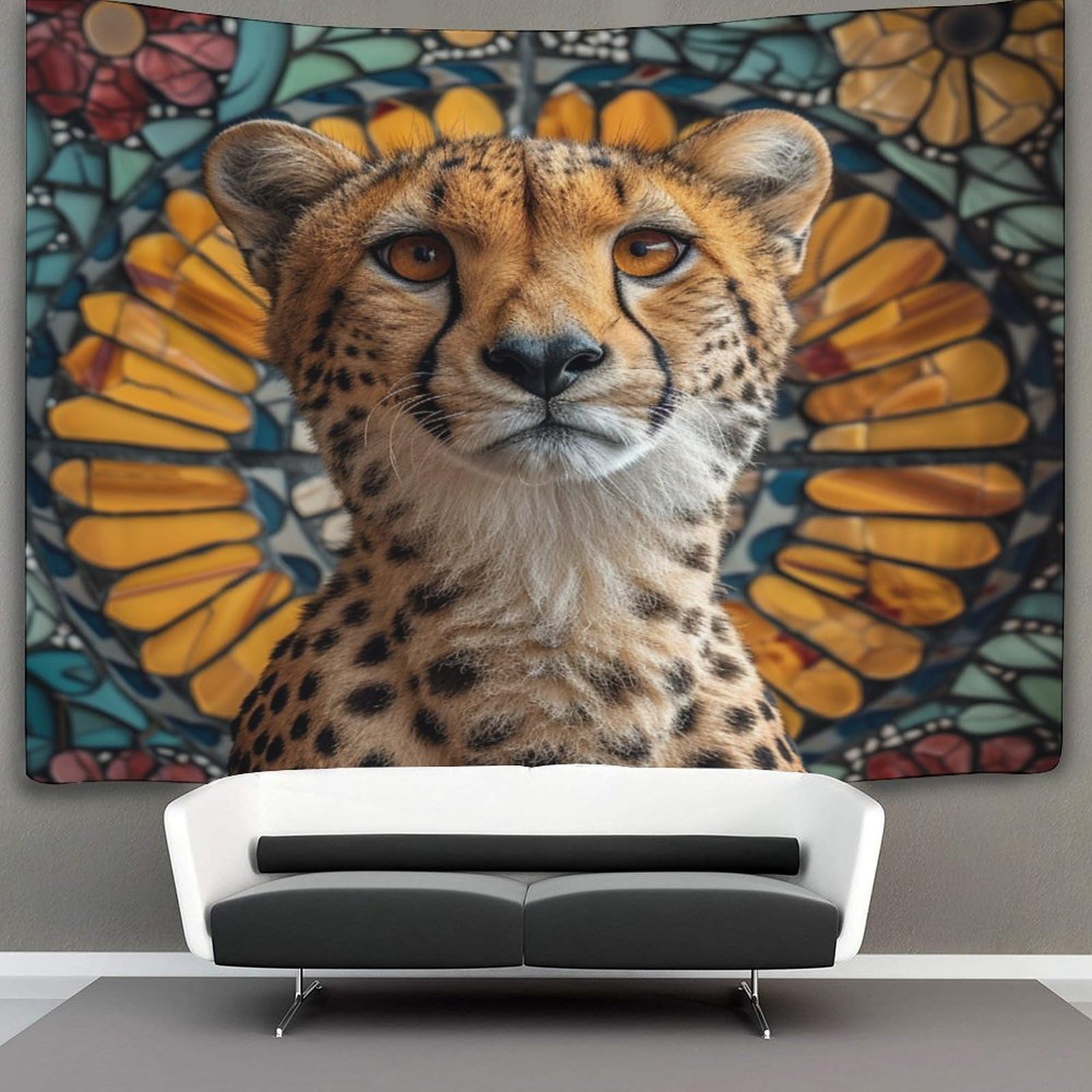 kaiyun Animal Tapestry Cheetah Wall Hanging Tapestries for Bedroom Living Room Apartment Dorm Decorations Wall Art Decor 130cmx150cm