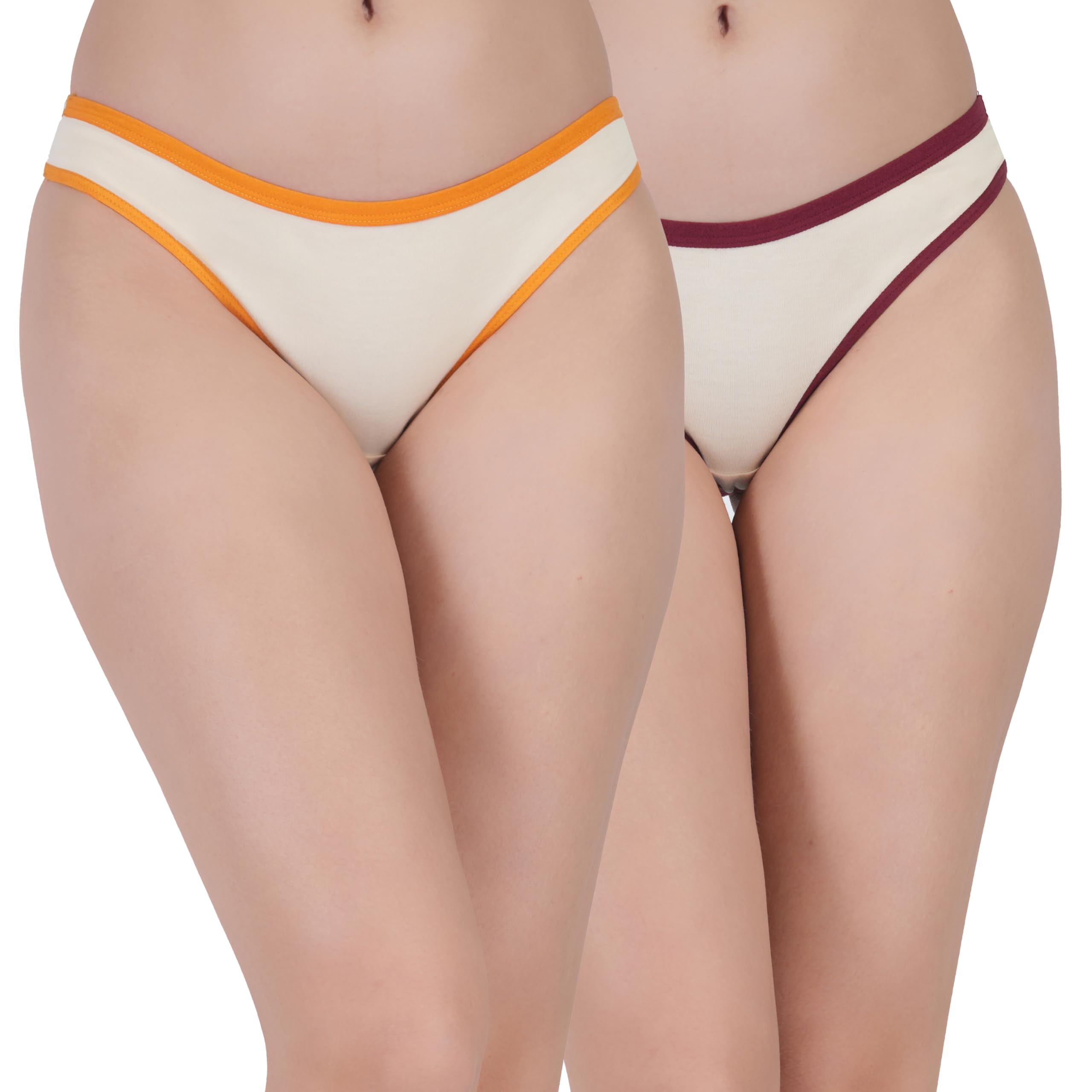 Florafit Women Viscose Lycra Cotton Thong Underwear Panties Pack of 2-image-16
