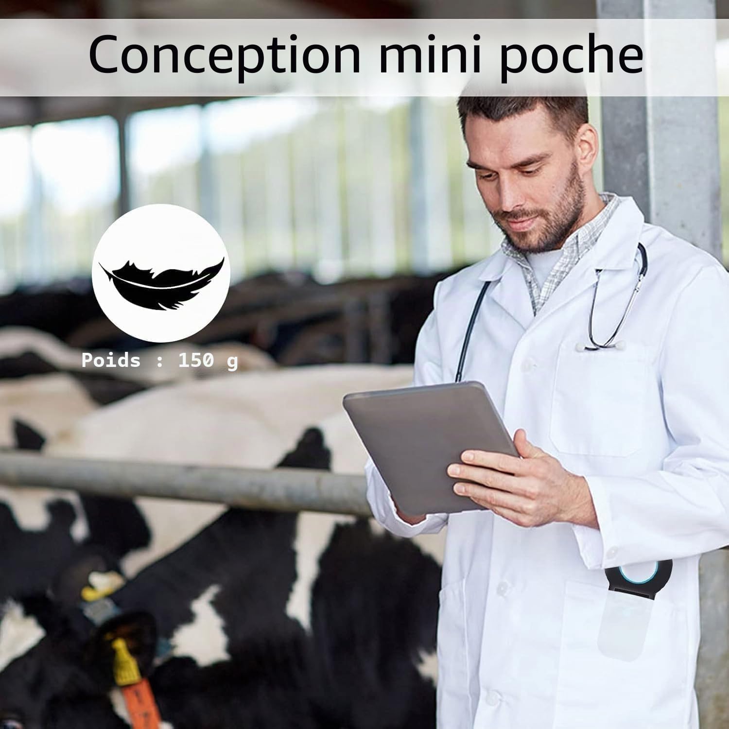 Scanner pour Micro Puces Animaux Domestiques, 134.2KHz Lecteur De Puces Électroniques pour Animaux Domestiques avec Écran OLED, Support pour Lecteurs RFID pour ISO 11784/11785, FDX-B