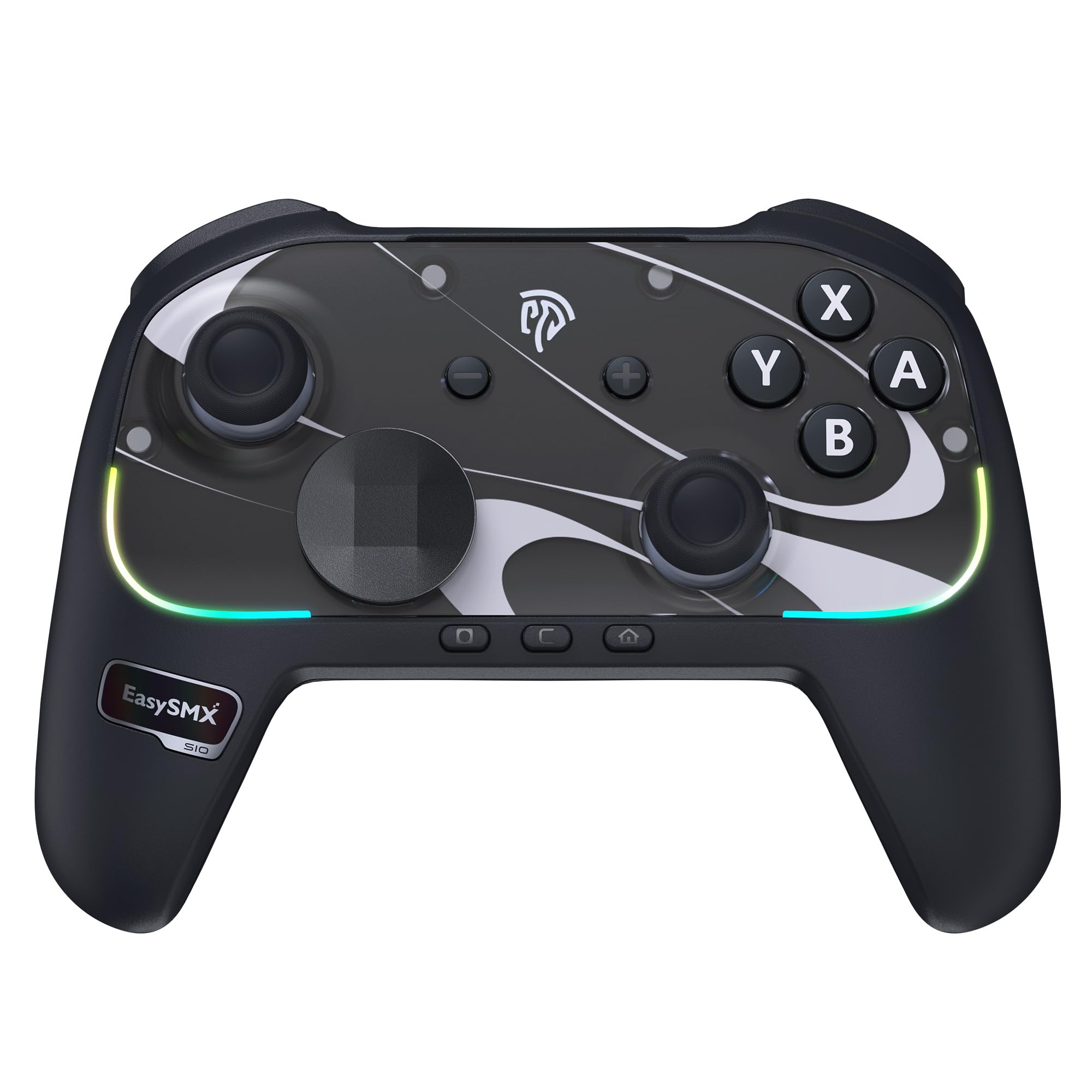 EasySMX S10 Controller for Switch 2/Switch/PC, One-Key Wake-Up, TMR Anti-Drift Joystick, Mechanical Buttons, 6-Axis Gyro, Bluetooth, RGB, Swappable D-Pad & Faceplates