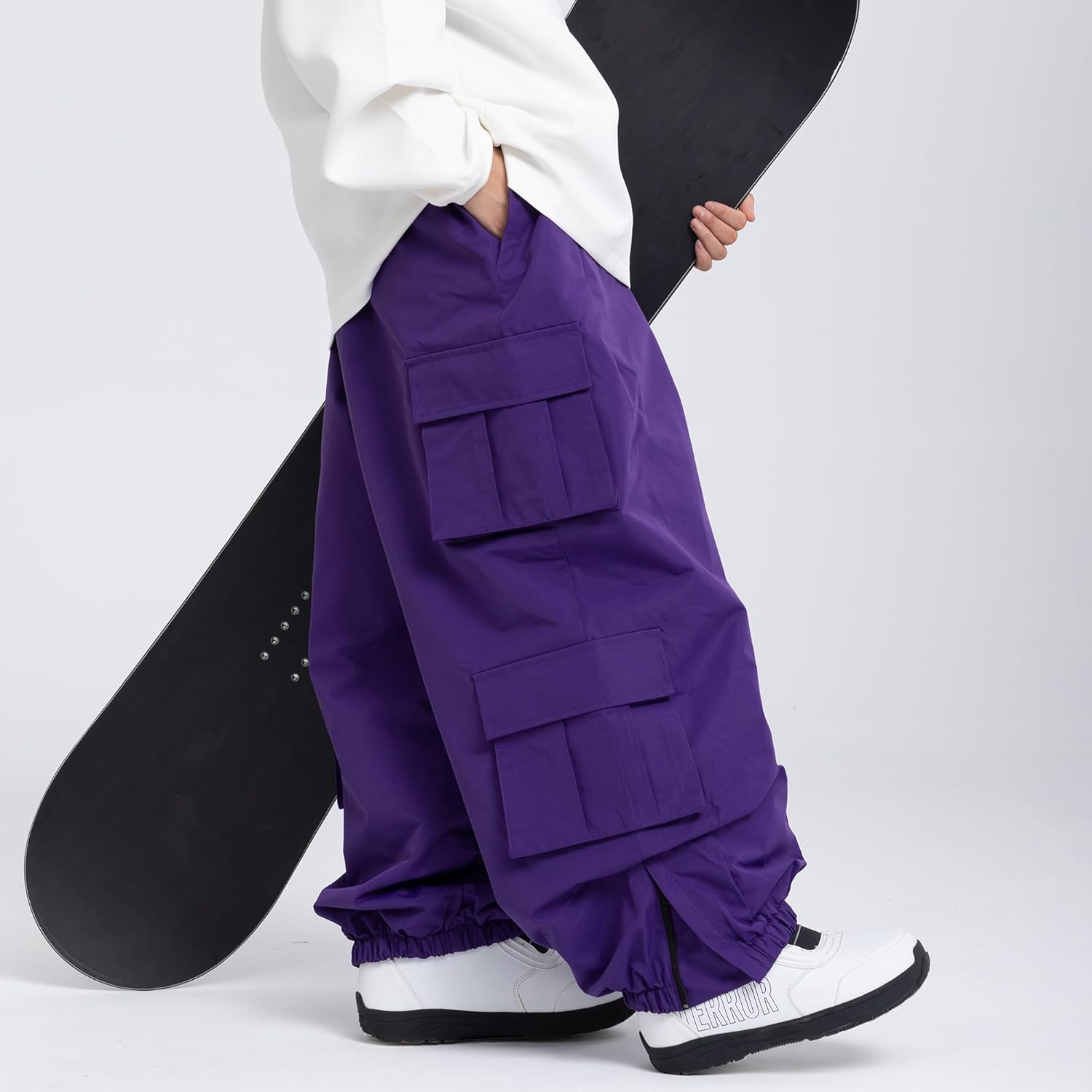 SNOWVERB Baggy Snowboarding Pants, Waterproof Insulated Ski Pants for Skiing & Snowboarding, Unisex Snow Cargo Pants