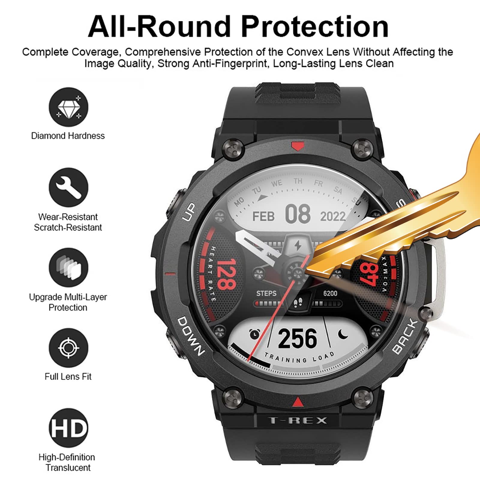 Acadeny [10 Pezzi Pezzi Pellicola Protettiva Compatibile con mazfit Balance,Sensibile al Tatto, Senza Bolle, HD Trasparente TPU Pellicola