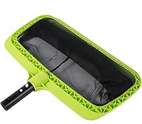 Vista 5 de Sepetrel Red de skimmer de hojas para piscina, red de rastrillo profundo con marco reforzado