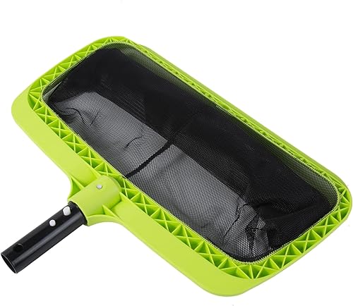 Miniatura 5 de Sepetrel Red de skimmer de hojas para piscina, red de rastrillo profundo con marco reforzado