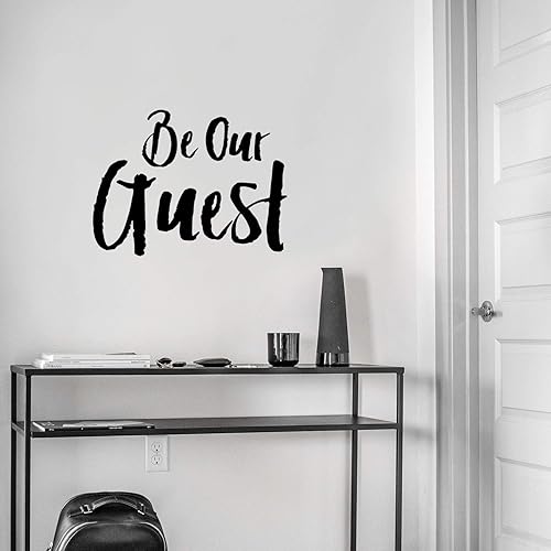 Calcomanía de vinilo para pared, 17 x 22.5 pulgadas, letrero de bienvenida para interiores y exteriores, puerta familiar, dormitorio, apartamento,