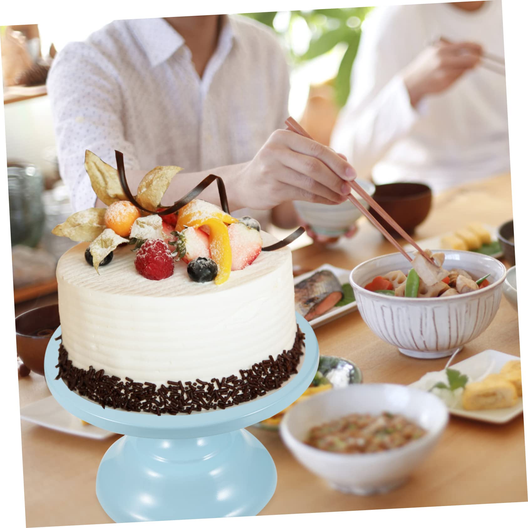 12インチケーキデコレーションスタンドサークリップ付やや傷あり