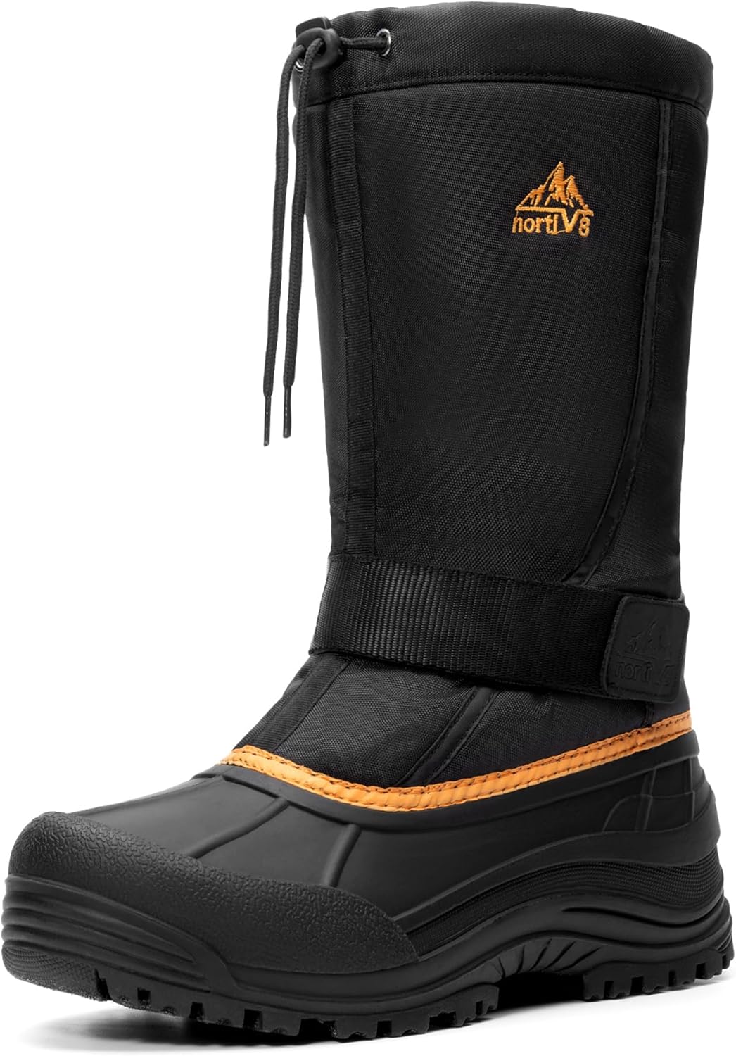 NORTIV 8 Men's Waterproof Hiking Winter Snow Boots Insulated Fur Liner Lightweight Outdoor Tall Boots