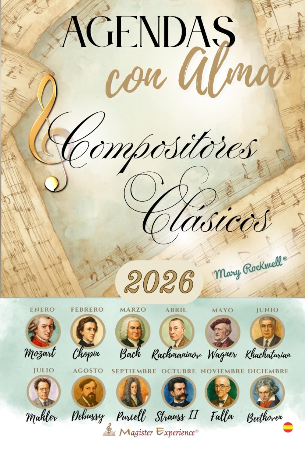 Compositores Clásicos 2026: Vol. 1 (AGENDAS CON ALMA) (Spanish Edition)      Hardcover – January 12, 2026