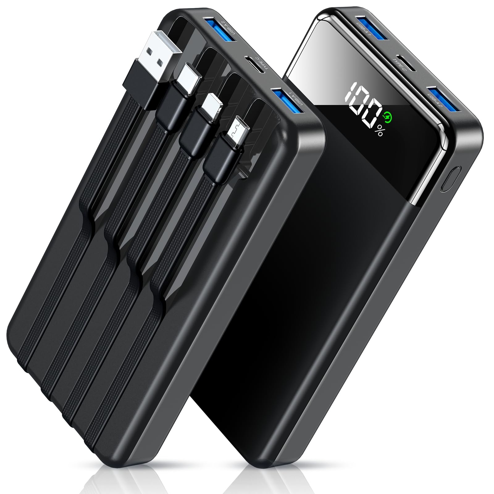 Amazon | Ciunedr【4つのケーブル内蔵・56800mAh大容量】モバイル