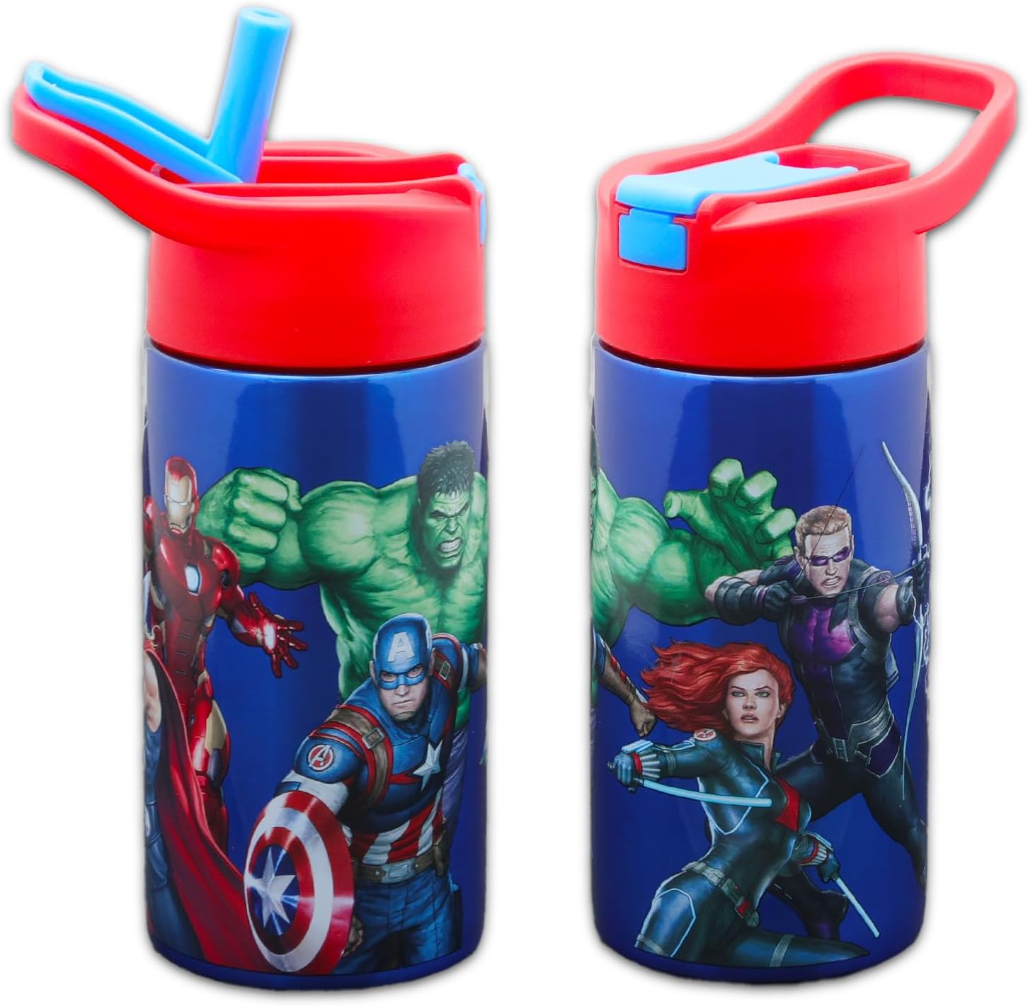 Marvel Avengers Stainless Steel Water 14 Oz Bottle for Kids Adults Bundle image 2