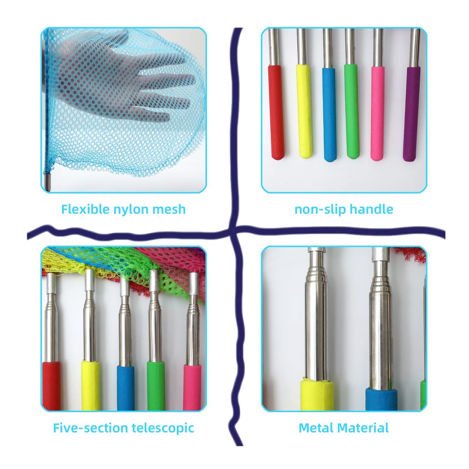 Retini Telescopici Per Bambini - 2 Pezzi, Rete Da Pesca E Caccia Insetti - Foto 7